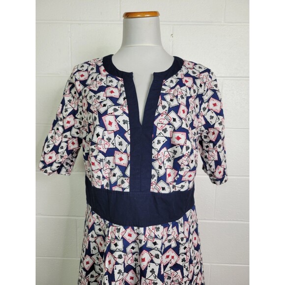 eShakti House of Cards Cotton Print Dress Custom Size L? - Picture 2 of 10